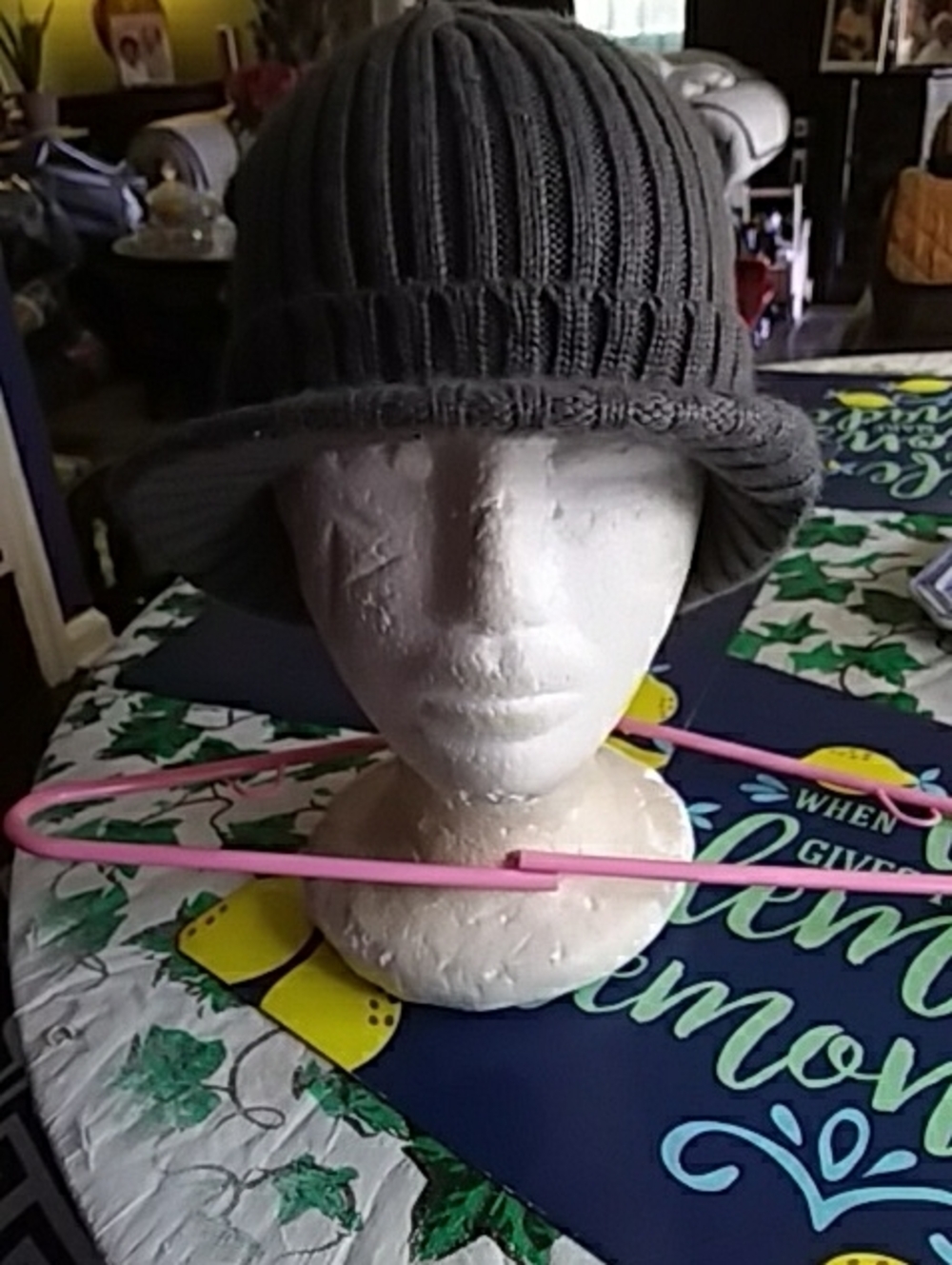 Old Navy Gray Ribbed Knit Bucket Hat